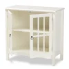 Kendall Wood And Glass Kitchen Cabinet White - Baxton Studio -Baxton Studio GUEST a97279da 0661 40e4 bc12 d0b06fd79361
