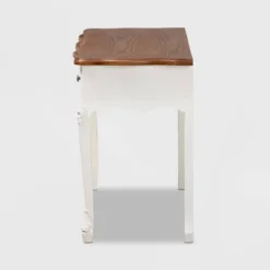 Sophie Small 3 Drawer Wood Console Table White/Brown - Baxton Studio 11 Sophie Small 3 Drawer Wood Console Table White/Brown - Baxton Studio -Baxton Studio GUEST a97a09aa d876 404c 88fa 3d54834cf1d0