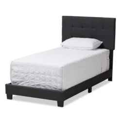 Twin Brookfield Modern And Contemporary Fabric Upholstered Bed - Baxton Studio -Baxton Studio GUEST a9d43098 d049 4ce5 9222 ca87a01bab2c