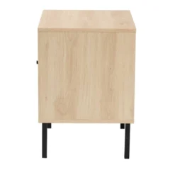 Caterina Wood And Natural Rattan 1 Door End Table Natural Brown/Black - Baxton Studio 13 Caterina Wood And Natural Rattan 1 Door End Table Natural Brown/Black - Baxton Studio -Baxton Studio GUEST aa757bd4 e1bb 459b b251 c499eee3c0f1