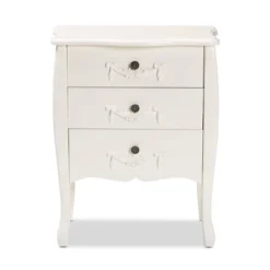 Eliya Wood 3 Drawer Storage Cabinet White - Baxton Studio -Baxton Studio GUEST aa869dc8 430c 4463 8d05 a67ac198c36c