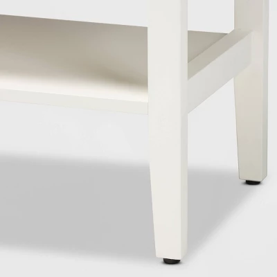 Chauncey Wood And Glass 2 Door Kitchen Cabinet White - Baxton Studio 7 Chauncey Wood And Glass 2 Door Kitchen Cabinet White - Baxton Studio - Image 5