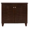 Winda Modern And Contemporary 2-Door Wooden Entryway Shoes Storage Cabinet - Dark Brown - Baxton Studio -Baxton Studio GUEST ab0fe6f1 0d7d 4cd6 9c16 cf6835f46d5a