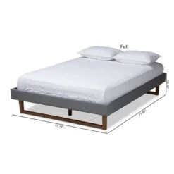 Liliya Walnut Finished Wood Platform Bed Frame - Baxton Studio