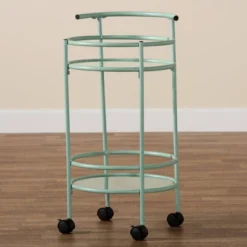 Newell Metal 2 Tier Kitchen Cart Mint Green/Black - Baxton Studio 14 Newell Metal 2 Tier Kitchen Cart Mint Green/Black - Baxton Studio -Baxton Studio GUEST ada7302d 34af 4ad4 8bf3 b2db4a0503d0