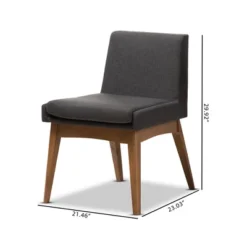 Set Of 2 Nexus Mid Century Modern Walnut Wood Fabric Upholstered Dining Side Chair - Baxton Studio 15 Set Of 2 Nexus Mid Century Modern Walnut Wood Fabric Upholstered Dining Side Chair - Baxton Studio -Baxton Studio GUEST ae13a52c c5f5 4d66 8d16 a98636507250
