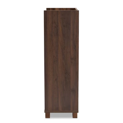 Carrie Walnut Finished Wood Wine Storage Cabinet Walnut - Baxton Studio 5 Carrie Walnut Finished Wood Wine Storage Cabinet Walnut - Baxton Studio - Image 3