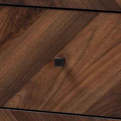 Hartman Wood 5 Drawer Storage Chest Walnut Brown - Baxton Studio 7 Hartman Wood 5 Drawer Storage Chest Walnut Brown - Baxton Studio - Image 5