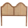 Hazel Vintage Wood And Synthetic Rattan Arched Headboard Walnut - Baxton Studio -Baxton Studio GUEST aed5a48e 9076 46d7 b0f5 8ec576eb4e25