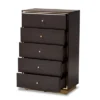 Cormac Wood And Metal 5 Drawer Storage Chest - Baxton Studio