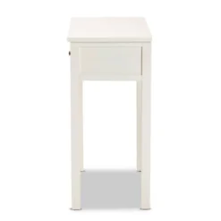 Lambert Wood 2 Drawer Console Table White - Baxton Studio -Baxton Studio GUEST b068aecf 9c92 4631 926f 62440c307b64
