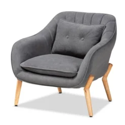 Valentina Velvet Natural Wood Armchair - Baxton Studio -Baxton Studio GUEST b0c509a6 5cf4 4fca b75a bf1159a2a1f5