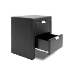 Frey Upholstered Modern Nightstand - Baxton Studio -Baxton Studio GUEST b15b9c17 e3fb 4294 88c4 8fbab253c07a