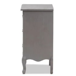 3 Drawer Capucine Finished Wood Nightstand Gray - Baxton Studio -Baxton Studio GUEST b2577697 80cb 449b 9369 60f10e5699b7