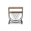 Dania Antique Vintage Industrial Metal And Wood Mobile Wine Bar Cart Black/Walnut - Baxton Studio -Baxton Studio GUEST b320261b 2c52 4bfa 8807 3bc8a59a21d9