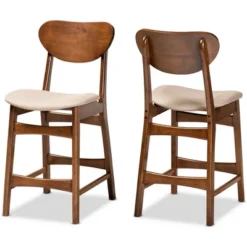 2pc Katya Fabric Upholstered And Wood Counter Height Barstool Set - Baxton Studio 18 2pc Katya Fabric Upholstered And Wood Counter Height Barstool Set - Baxton Studio -Baxton Studio GUEST b333df01 fb3c 48cd 9aef fd12a0fc9466