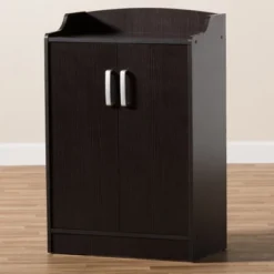 Verdell Modern And Contemporary Finished Shoe Cabinet Dark Brown - Baxton Studio 18 Verdell Modern And Contemporary Finished Shoe Cabinet Dark Brown - Baxton Studio -Baxton Studio GUEST b391ce0e 7209 4748 b1bb 65594f41f39e