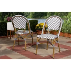 Set Of 2 Celie Indoor And Outdoor Stackable Bistro Dining Chairs - Baxton Studio 13 Set Of 2 Celie Indoor And Outdoor Stackable Bistro Dining Chairs - Baxton Studio -Baxton Studio GUEST b3df58b9 480f 405c 8947 63509137fa47