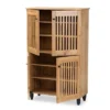 Fernanda Wood 4 Door Storage Cabinet Oak Brown/Black - Baxton Studio -Baxton Studio GUEST b4298d22 c112 4448 8822 44b47d8e5a20