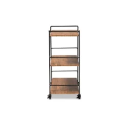 3 Tier Bernard Industrial Metal And Wood Mobile Wine Bar Cart Black/Walnut - Baxton Studio 8 3 Tier Bernard Industrial Metal And Wood Mobile Wine Bar Cart Black/Walnut - Baxton Studio -Baxton Studio GUEST b43f60ef a121 4ddc bee8 8500bf7f6f01