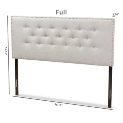 Windsor Modern And Contemporary Fabric Upholstered Headboard Beige - Baxton Studio -Baxton Studio GUEST b446a942 778d 486d 89d6 6e0e8e8a21e9