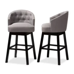 Set Of 2 Theron Swivel Barstools - Baxton Studio 15 Set Of 2 Theron Swivel Barstools - Baxton Studio -Baxton Studio GUEST b48197a8 b7eb 4138 bd27 f6ac0561e359