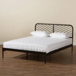 Queen Dora Industrial Metal Platform Bed Black - Baxton Studio -Baxton Studio GUEST b5126eb1 7f4a 4928 b338 8e3110fe8e4f