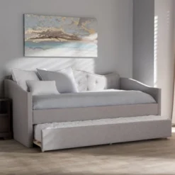 Twin Kaija Modern And Contemporary Fabric Daybed With Trundle Gray - Baxton Studio 21 Twin Kaija Modern And Contemporary Fabric Daybed With Trundle Gray - Baxton Studio -Baxton Studio GUEST b5abf670 6e01 4db3 91a5 27e669e9870f