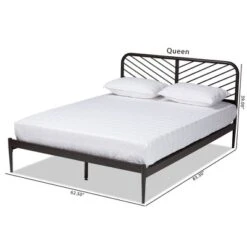 Queen Dora Industrial Metal Platform Bed Black - Baxton Studio -Baxton Studio GUEST b636db3b b40a 4e7f 8de9 d86a041c7101