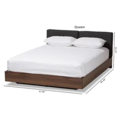 Queen Iselin Finished Storage Platform Bed Dark Gray/Walnut Brown - Baxton Studio 10 Queen Iselin Finished Storage Platform Bed Dark Gray/Walnut Brown - Baxton Studio -Baxton Studio GUEST b77a69f8 63d2 44ed 8497 c32b00d96917