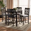 5pc Arden Upholstered Wood Pub Counter Height Dining Set Gray/Espresso - Baxton Studio -Baxton Studio GUEST b8455a32 8879 4b08 b291 8d2e17765928