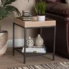 Overton Wood And Metal End Table Oak/Black - Baxton Studio -Baxton Studio GUEST b8f2c8ea 752a 49af aba9 4e25f866d4a3