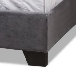 Candace Velvet Upholstered Bed - Baxton Studio -Baxton Studio GUEST b9457225 3093 4db1 8b0b 8dee326acf22