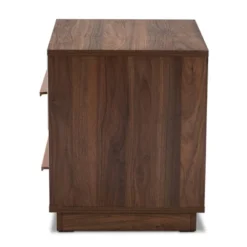 Mette Walnut Finished Wood Nightstand White - Baxton Studio -Baxton Studio GUEST b9d1d3d0 14fa 4fc4 9305 cdd65feb1453