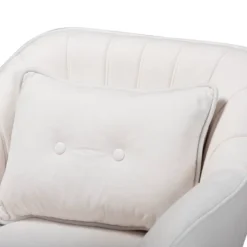 Valentina Velvet Natural Wood Armchair - Baxton Studio -Baxton Studio GUEST bb078841 8433 4a06 9f6d 87c7f9744e67