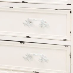 Levron Two-Tone Wood 5 Drawer Storage Cabinet Walnut Brown/White - Baxton Studio -Baxton Studio GUEST bb8f8c20 6601 4ee0 8050 d26fde341014