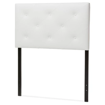 Twin Baltimore Modern And Contemporary Faux Leather Upholstered Headboard - Baxton Studio 7 Twin Baltimore Modern And Contemporary Faux Leather Upholstered Headboard - Baxton Studio - Image 5
