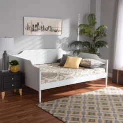 Full Alya Traditional Wood Daybed White - Baxton Studio -Baxton Studio GUEST bc729150 b61b 4fb2 b14f 43a11069ebc9