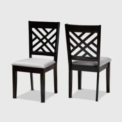 2pc Caron Upholstered Wood Dining Chair Set - Baxton Studio -Baxton Studio GUEST be2bf5d9 f194 49b7 b504 25b6ed60b7dc