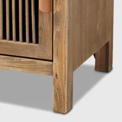 Clement 1 Door And 1 Drawer Wood Spindle Nightstand Brown - Baxton Studio -Baxton Studio GUEST be8769ce 65a6 4bb7 8045 2ece017bfc79