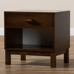 Deirdre Modern And Contemporary Wood 1 Drawer Nightstand - Baxton Studio -Baxton Studio GUEST bf891090 a3f9 442b ab1c 8c8e4707a123