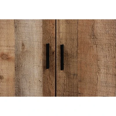 4 Door Cyrille Wood Shoe Cabinet Brown - Baxton Studio 5 4 Door Cyrille Wood Shoe Cabinet Brown - Baxton Studio - Image 3