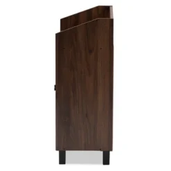Rossin Walnut Finished 2 Door Wood Entryway Shoe Storage Cabinet With Open Shelf Brown - Baxton Studio -Baxton Studio GUEST c01fed4f 79b6 4737 9167 d484b550ef3e