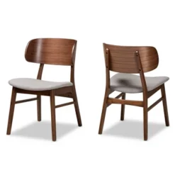 2pc Alston Fabric Upholstered Wood Dining Chair Set - Baxton Studio 21 2pc Alston Fabric Upholstered Wood Dining Chair Set - Baxton Studio -Baxton Studio GUEST c0c8b40f 8423 420f b156 c57601a75193