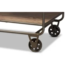 2 Drawer Grant Vintage Rustic Industrial Wood And Metal Kitchen Cart Brown/Black - Baxton Studio -Baxton Studio GUEST c1714f66 56c6 4509 9596 ed6c8bba3e91