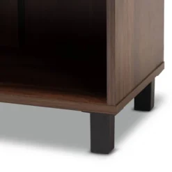Rossin Walnut Finished 2 Door Wood Entryway Shoe Storage Cabinet Brown - Baxton Studio -Baxton Studio GUEST c192aed1 aeff 416c ba80 3200027eef17