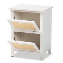 Sariah Wood Rattan 2 Door Nightstand White - Baxton Studio 16 Sariah Wood Rattan 2 Door Nightstand White - Baxton Studio -Baxton Studio GUEST c1d6198e 7fe9 443f 8121 b3d0e6d2b8cd