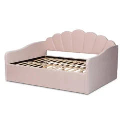 Queen Timila Velvet Fabric Upholstered Daybed Light Pink - Baxton Studio -Baxton Studio GUEST c1f71a71 53e2 4b9d b8ef 18e85ef548d4