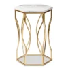 Kalena Metal End Table With Marble Tabletop Gold - Baxton Studio -Baxton Studio GUEST c3840434 6434 4802 b98d f8cc9ca5f619