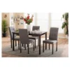5pc Andrew Modern And Contemporary Fabric Upholstered Grid Tufting Dining Set Dark Brown/Gray - Baxton Studio -Baxton Studio GUEST c44a2b2d 8773 4314 bdca 839ff22f6eb3